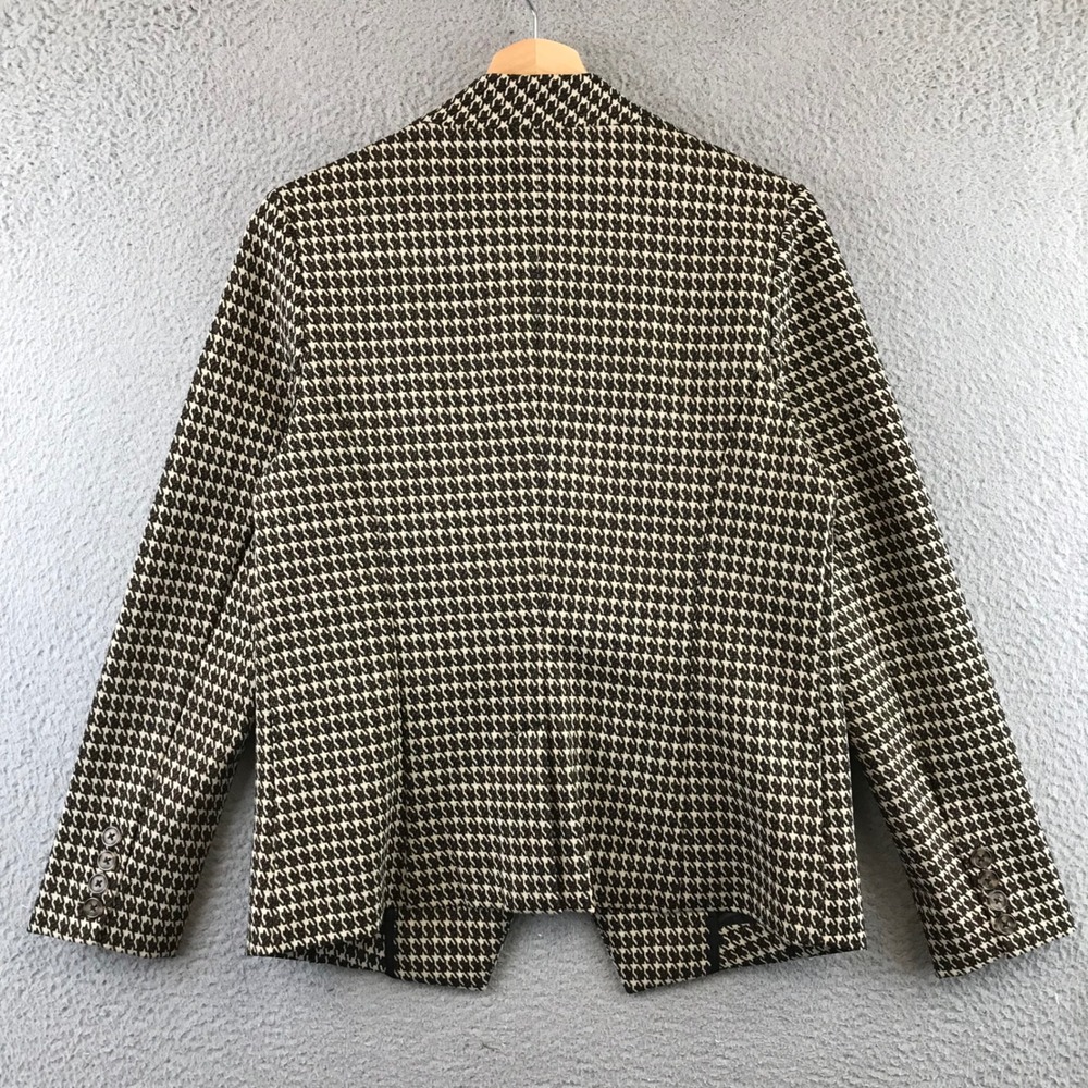 LIVERPOOL LOS ANGELES Womens Houndstooth Blazer Jacket Size S Button Brown - Picture 2 of 10